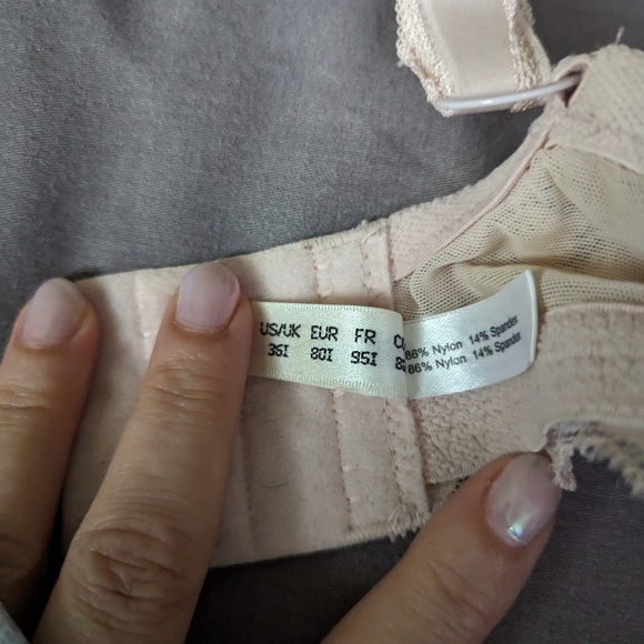 Lacy pink blush Change Lingerie bra size 36 I barely worn - Picture 5 of 5